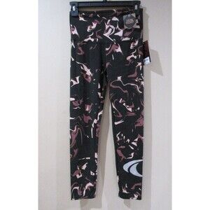 NEW TKO Technical Knockout Yoga Pants Womens Small Black/Pink Print Pocket